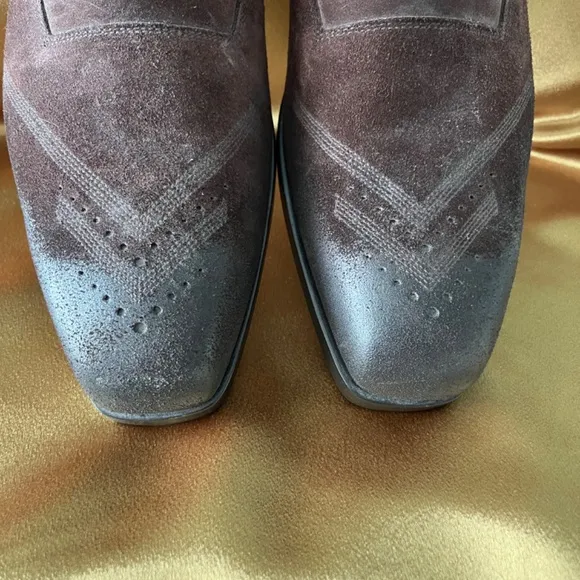 NWOT Prada Men’s Distressed Suede Slip on Loafers 11