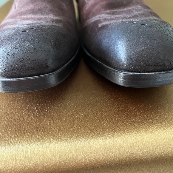 NWOT Prada Men’s Distressed Suede Slip on Loafers 11