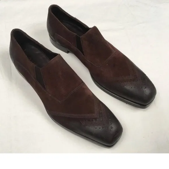 NWOT Prada Men’s Distressed Suede Slip on Loafers 11
