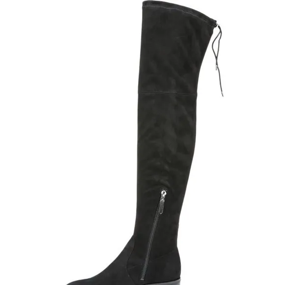 NWOT SAM EDELMAN $250 Paloma Over-the-Knee Faux Suede Black Boots
