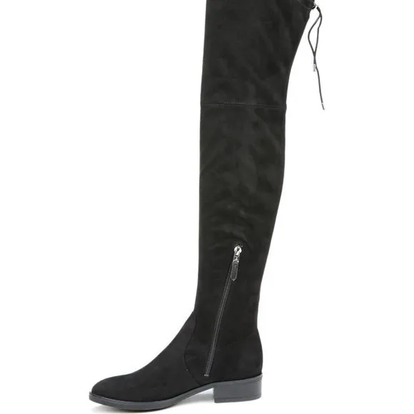 NWOT SAM EDELMAN $250 Paloma Over-the-Knee Faux Suede Black Boots