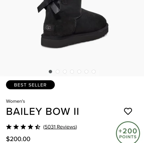 NWOT UGG Bailey Bow ll sz7