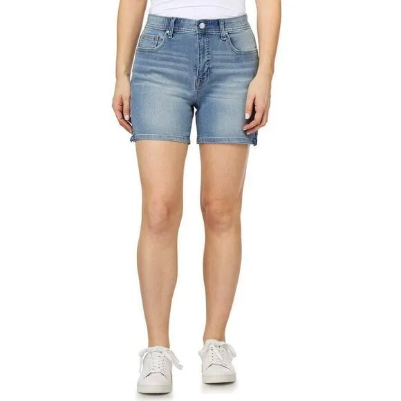 NWT Angels Forever Young Women's 360 Sculpt High Rise Denim Shorts