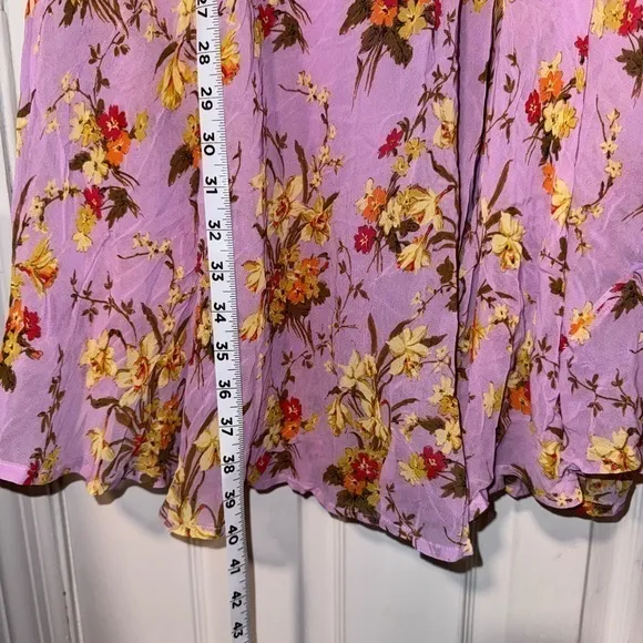 NWT, Anthropologie Boho Chic Midi Skirt, Size‎ 14, Lavender Floral