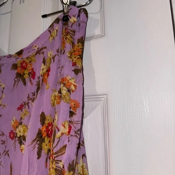 NWT, Anthropologie Boho Chic Midi Skirt, Size‎ 14, Lavender Floral