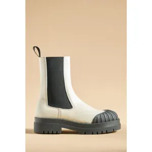 NWT Anthropologie Maeve Cream Chelsea Boots - 41EU (10-10.5 US)