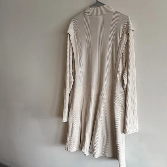 NWT Anthropologie Women's Cream Short Dress 3XL Plus Size Casual Style