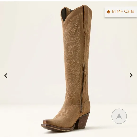 NWT Ariat Laramie Stretchfit Distressed Suede Boots