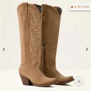 NWT Ariat Laramie Stretchfit Distressed Suede Boots