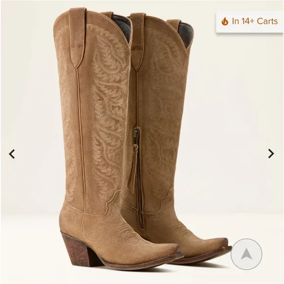 NWT Ariat Laramie Stretchfit Distressed Suede Boots