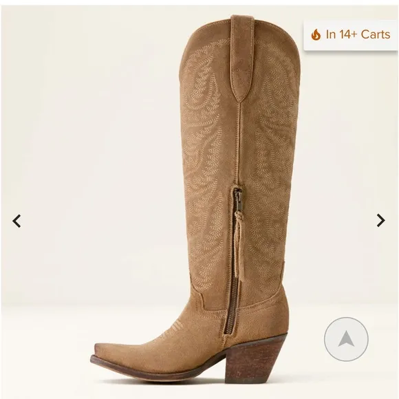 NWT Ariat Laramie Stretchfit Distressed Suede Boots