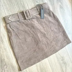 🤎NWT BLANKNYC LEATHER HIGH ALTITUDE SUEDE BELTED GRAY SKIRT SIZE 27 or 4🤎