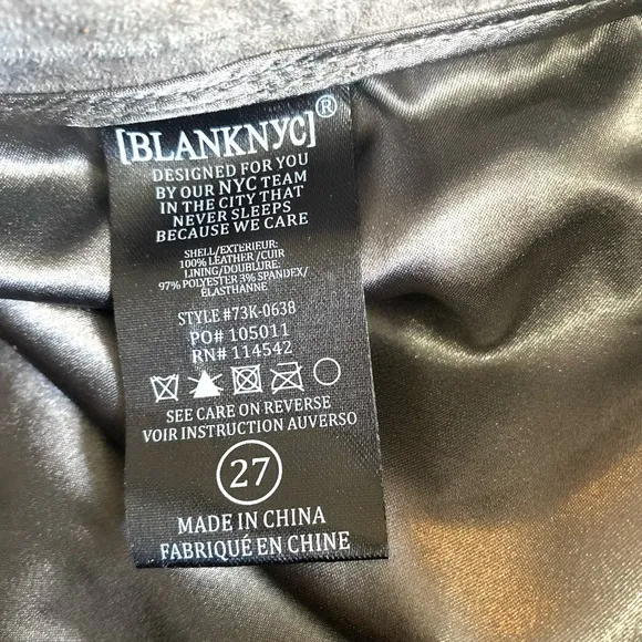 🤎NWT BLANKNYC LEATHER HIGH ALTITUDE SUEDE BELTED GRAY SKIRT SIZE 27 or 4🤎