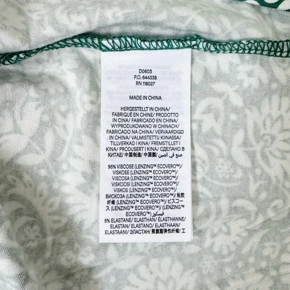 NWT Boden Scoop Tiered Jersey Mini Dress Bottle Green Bloom Cascade Size 2