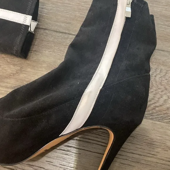 NWT BURJU Speechless Ankle Bootie Open Toe Stretch Ankle Boots | Black  11