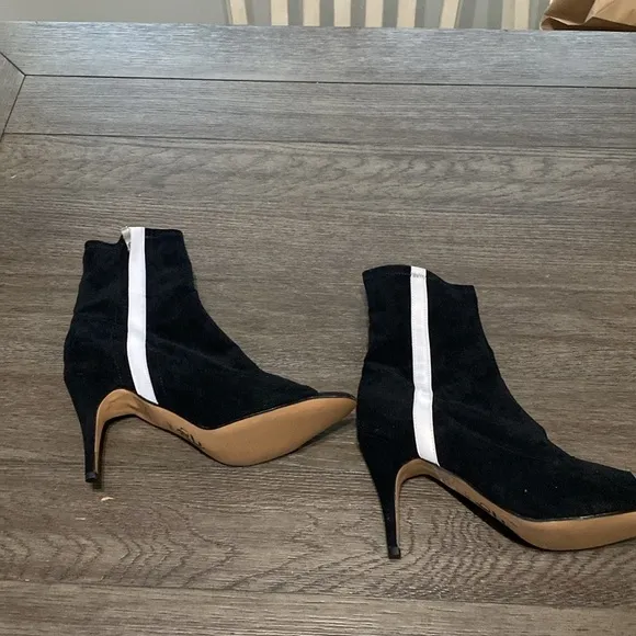 NWT BURJU Speechless Ankle Bootie Open Toe Stretch Ankle Boots | Black 14
