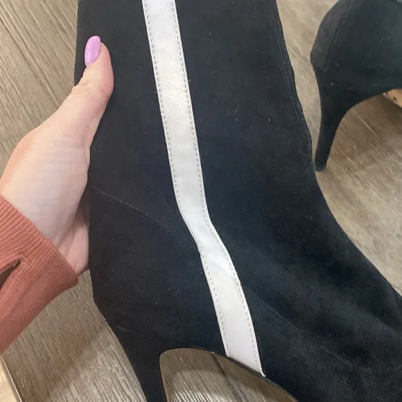 NWT BURJU Speechless Ankle Bootie Open Toe Stretch Ankle Boots | Black  …
