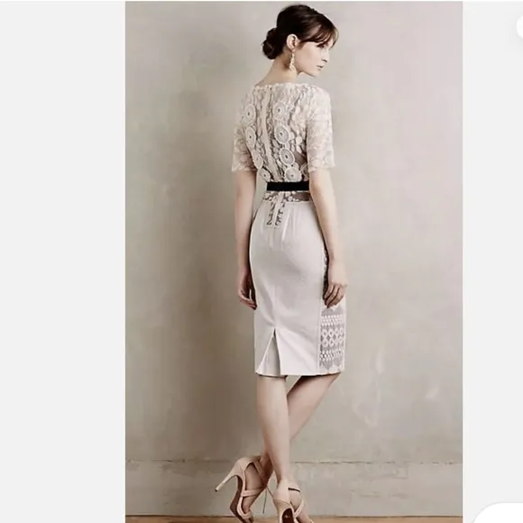 NWT Byron Lars Carissima Sheath Dress Size 0 P Ivory - Z260-5