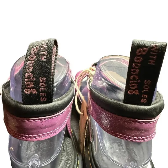 NWT Dr. Martens Junior Klaire Pink Glitter Sandals. Sz: 6