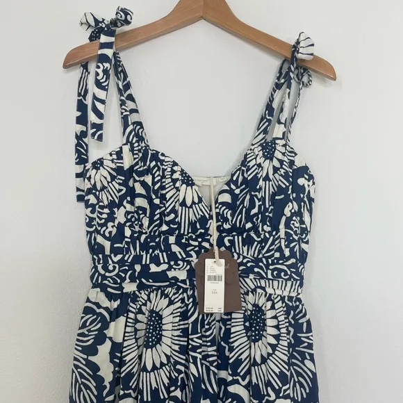 NWT Forever that Girl (Anthropologie) Flounced Floral Midi Dress size XXS