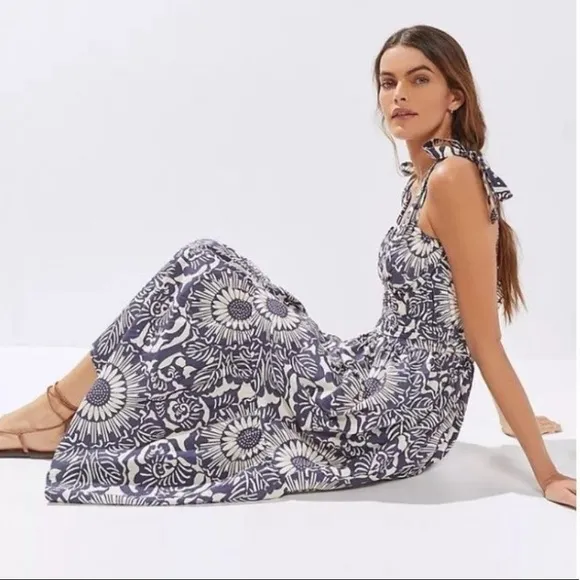 NWT Forever that Girl (Anthropologie) Flounced Floral Midi Dress size XXS