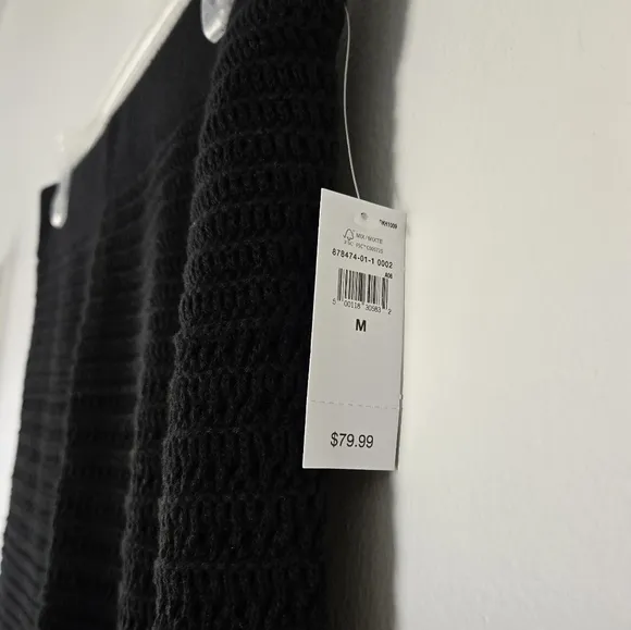 NWT Gap Crochet Sweater Midi SkirtBlack Size Medium