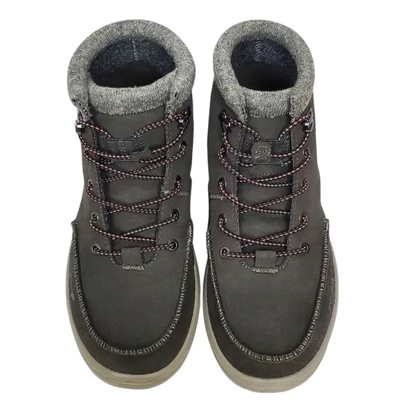 NWT Hey Dude mens Bradley eco ankle boots charcoal gray recycled leather suede