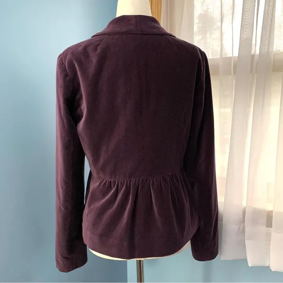 NWT J. Crew Eden Plum Velvet Blazer