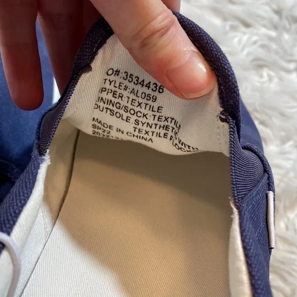 NWT J. CREW Factory Explorer Slip On Canvas Sneakers Navy sz 11.5
