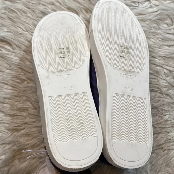 NWT J. CREW Factory Explorer Slip On Canvas Sneakers Navy sz 11.5
