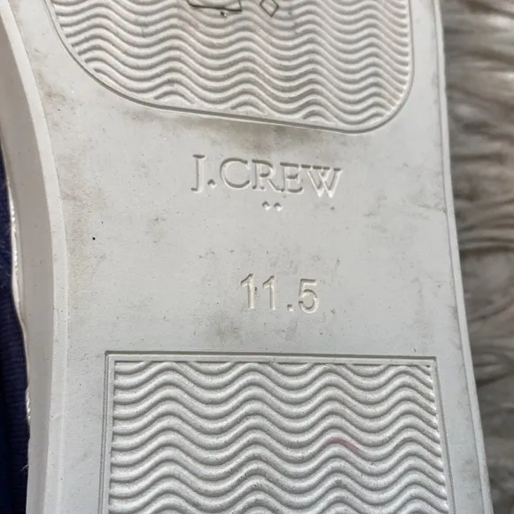 NWT J. CREW Factory Explorer Slip On Canvas Sneakers Navy sz 11.5