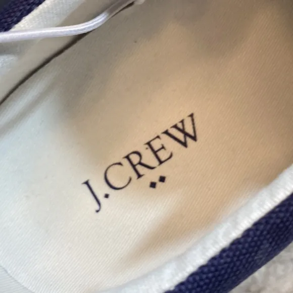 NWT J. CREW Factory Explorer Slip On Canvas Sneakers Navy sz 11.5