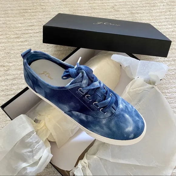 NWT J. Crew tie dye Harbor sneakers