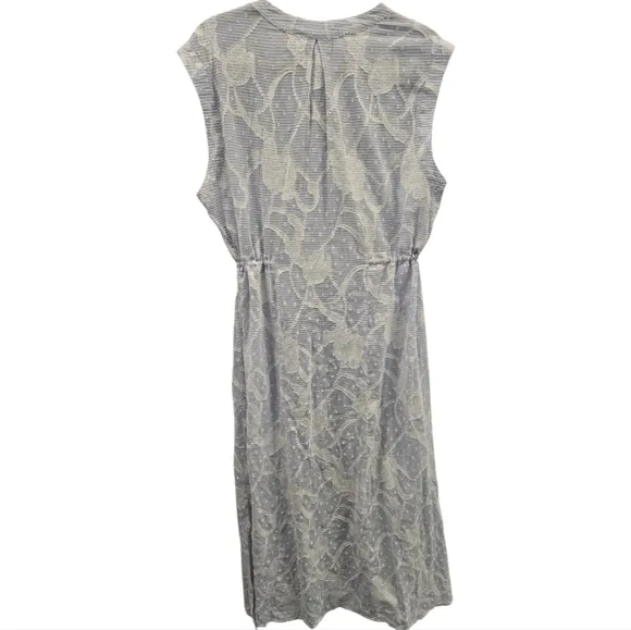 NWT Johnny Was Flore Seersucker Asymmetrical Dress SZ LARGE