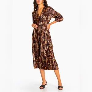 NWT Johnny Was Tina Wrap MIDI Dress Multi color Size XS