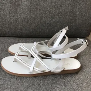 NWT! - JOIE A La Plage White Leather Strappy Sandals - Made in Italy