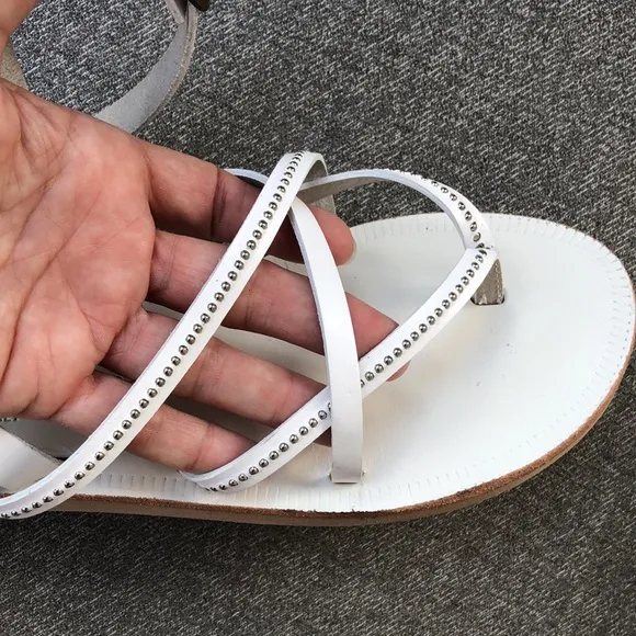 NWT! - JOIE A La Plage White Leather Strappy Sandals - Made in Italy