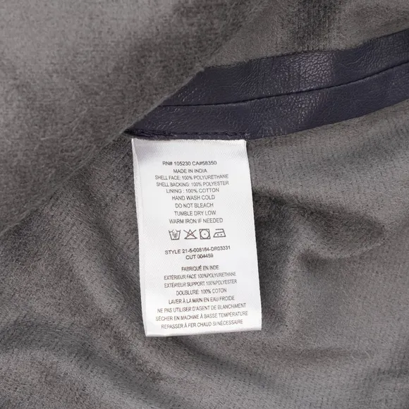 NWT Joie Wyanna Vegan Leather Mini Dress Graphite Gray 3/4 Sleeve $348 - Size XS