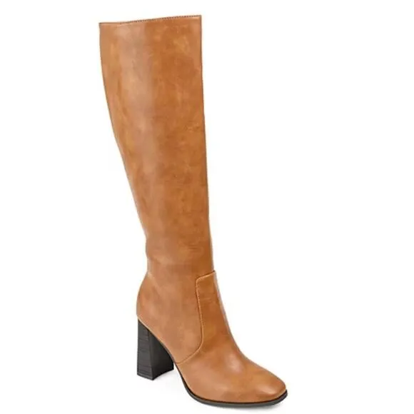 NWT Journee Collection Womens Karima Stacked Heel Riding Boots Size 9.5