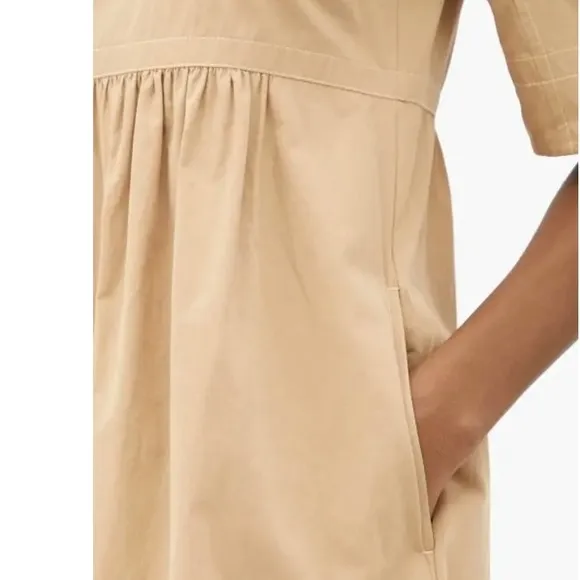 NWT Lee Mathews Square Neck Top Stitched Dress