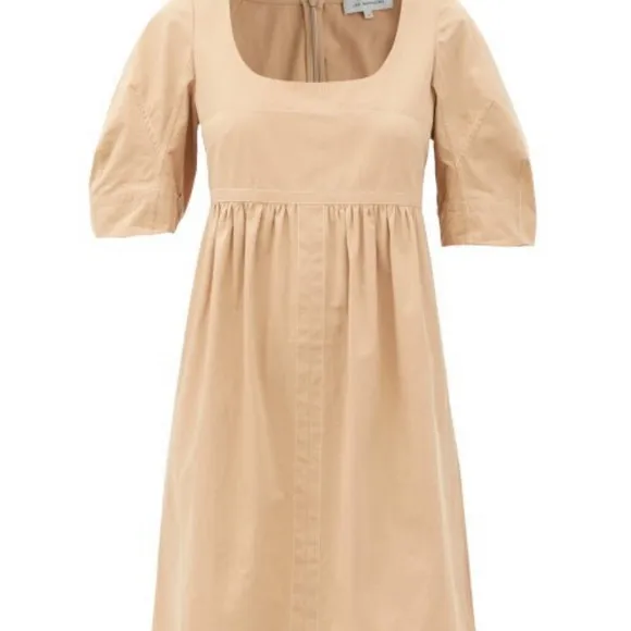 NWT Lee Mathews Square Neck Top Stitched Dress