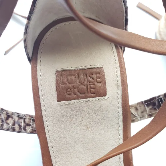 NWT Louise et Cie Renz espadrille wedge strappy lace up sandals