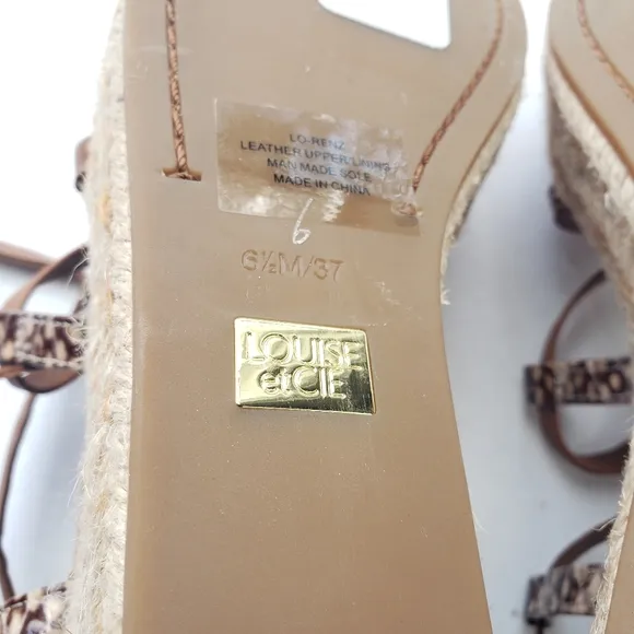 NWT Louise et Cie Renz espadrille wedge strappy lace up sandals