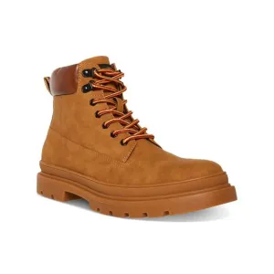 NWT MADDEN Mens Brown Heel Pull-Tab Glixxo Toe Block Heel Combat Boots 10.5 M
