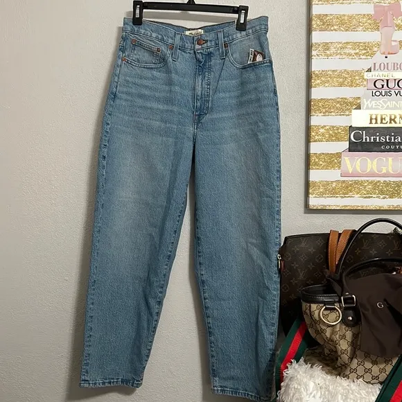 NWT Madewell Balloon Jeans Light Wash Size 29