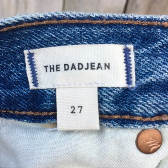 NWT Madewell High Waist Ripped Dad Jean Duane Blue 27