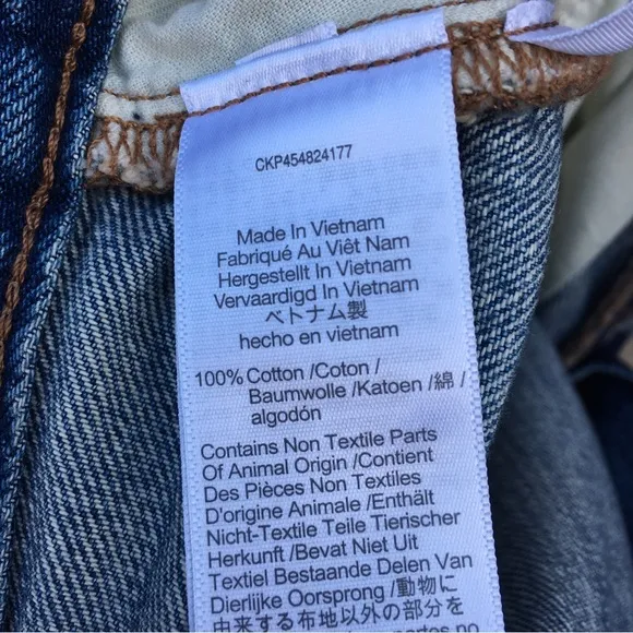 NWT Madewell High Waist Ripped Dad Jean Duane Blue 27