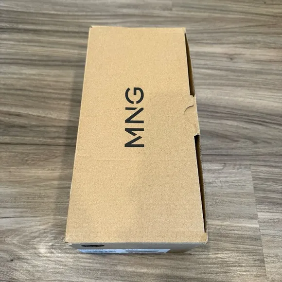 NWT Mango Black Women's Mule Heeled Sandals
