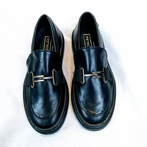 NWT Maria Catalan Girl's Black Loafers Size 13