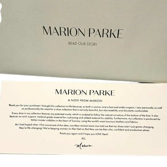 NWT Marion Parke Marguerite Luxury Comfort Sandal Black w/ Dust Bag and Box
